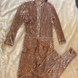 Band new with tag rose gold jumpsuit size small